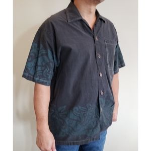 Black Tapa Hawaiian Aloha Shirt